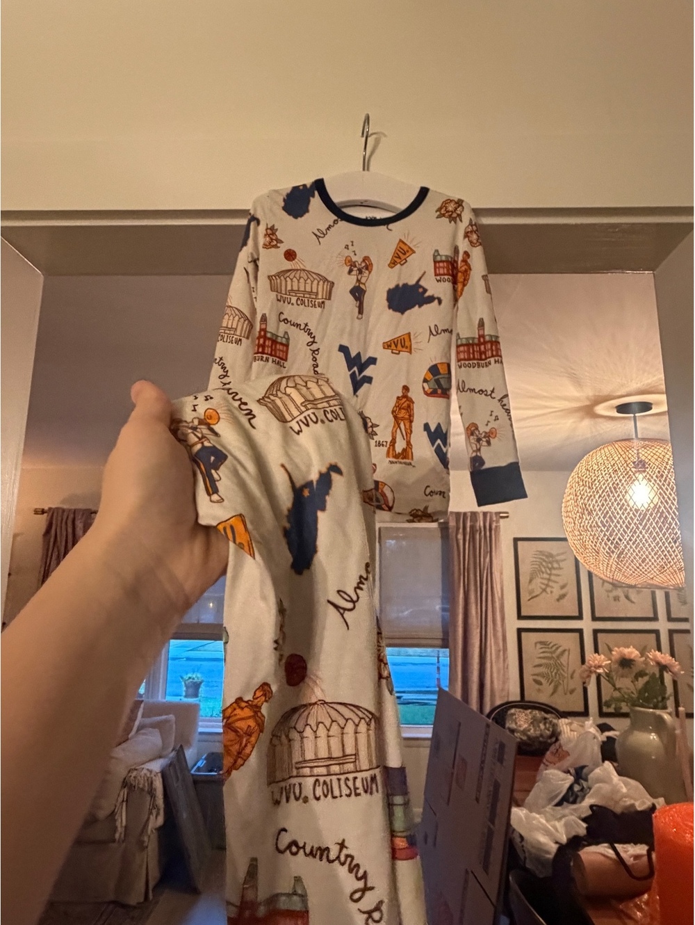 WVU Bamboo Pj Set size 18-24 months